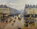 オペラ大通り 雨の影響 1898年 カミーユ・ピサロ パリジャン